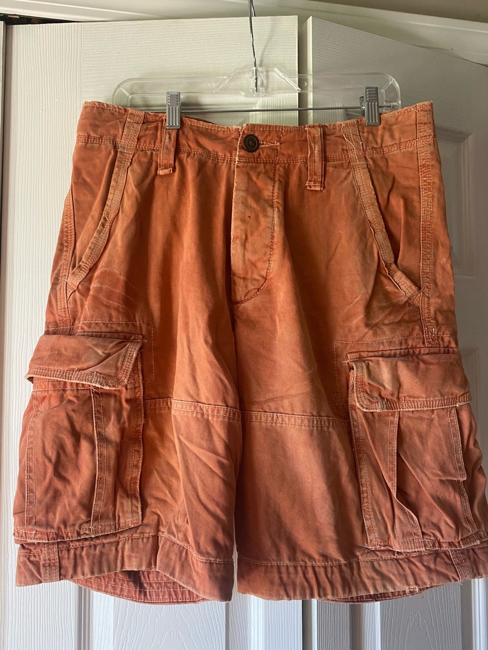 Abercrombie & Fitch Orange Cargo Shorts